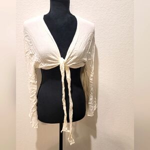 Boho Chic front Tie crop top (Large)
